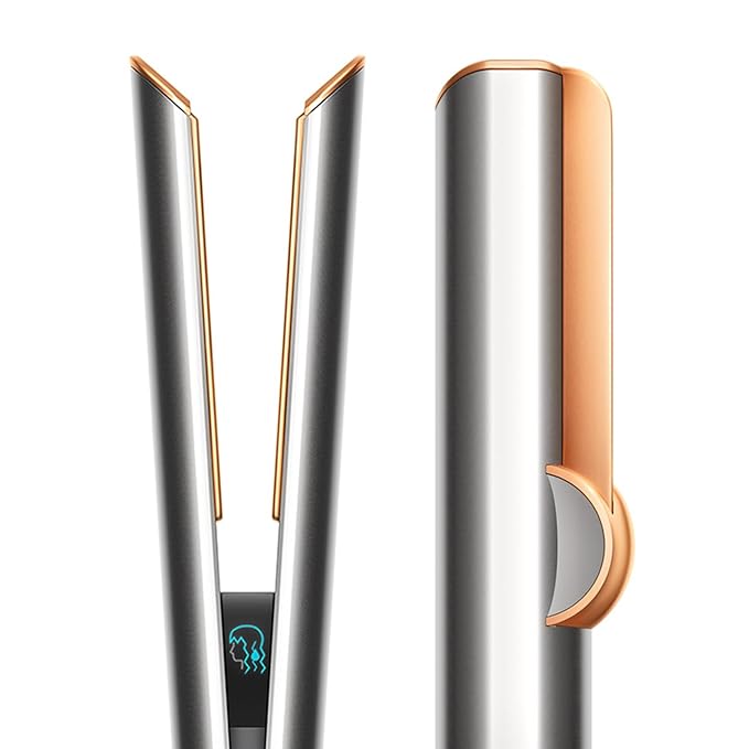 Dyson Airstrait™ Straightene| Dry & Straighten| Volumunious & Shiny Hair| Travel Friendly|Intelligent Heat Control| (Bright Nickle / Bright Copper)