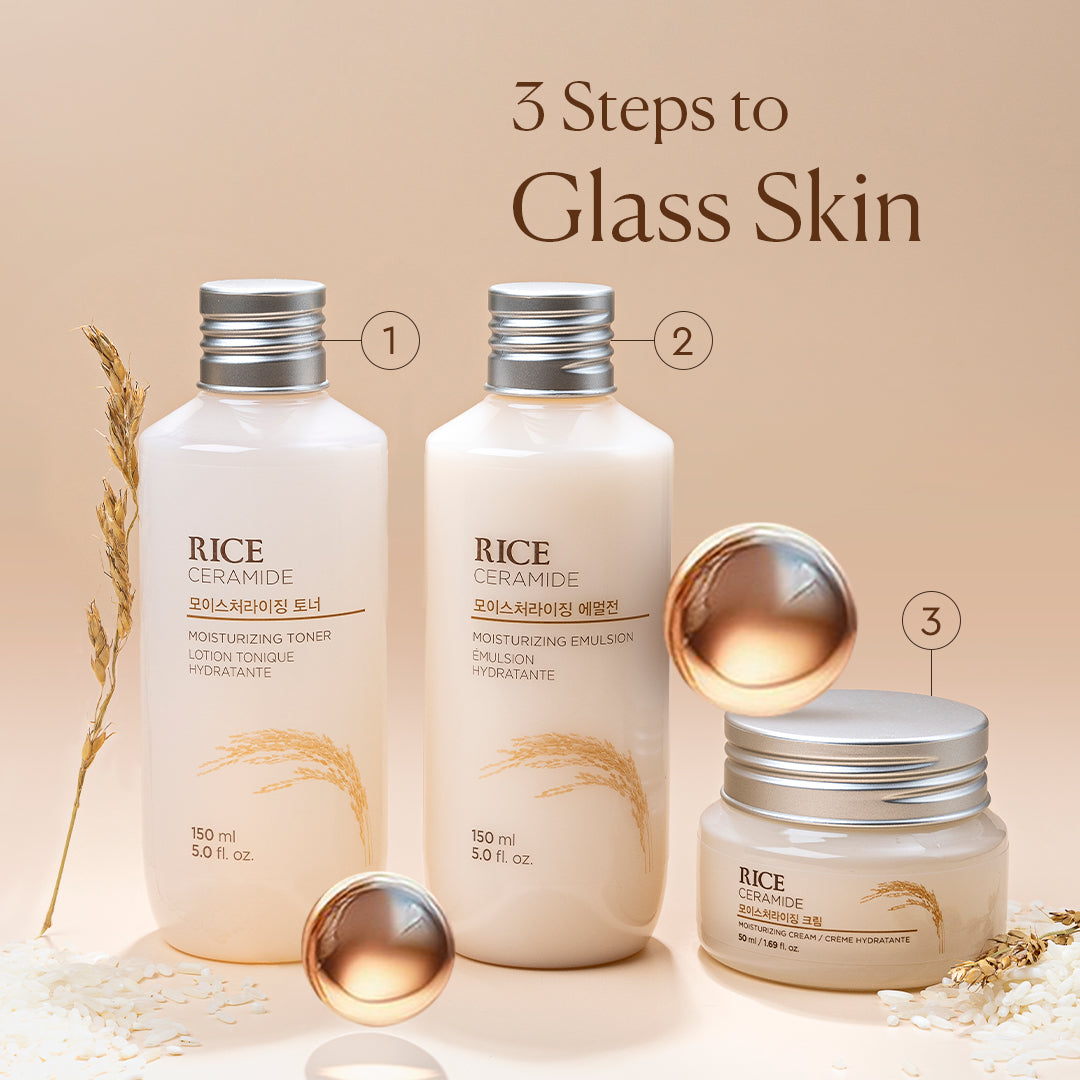 The Face Shop 2 Step Ceramide & Rice Moisturizing Combo 150ml