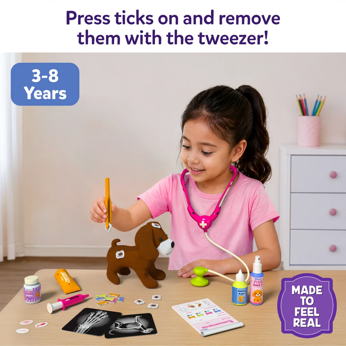 Skillmatics Vet Set | 30+ Piece Interactive Pretend Play Kit (ages 3-8)