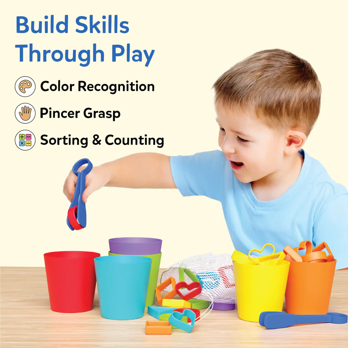 Skillmatics Silicone Rainbow Sorting | Sorting, Counting & Sequencing Toy (ages 3-6)