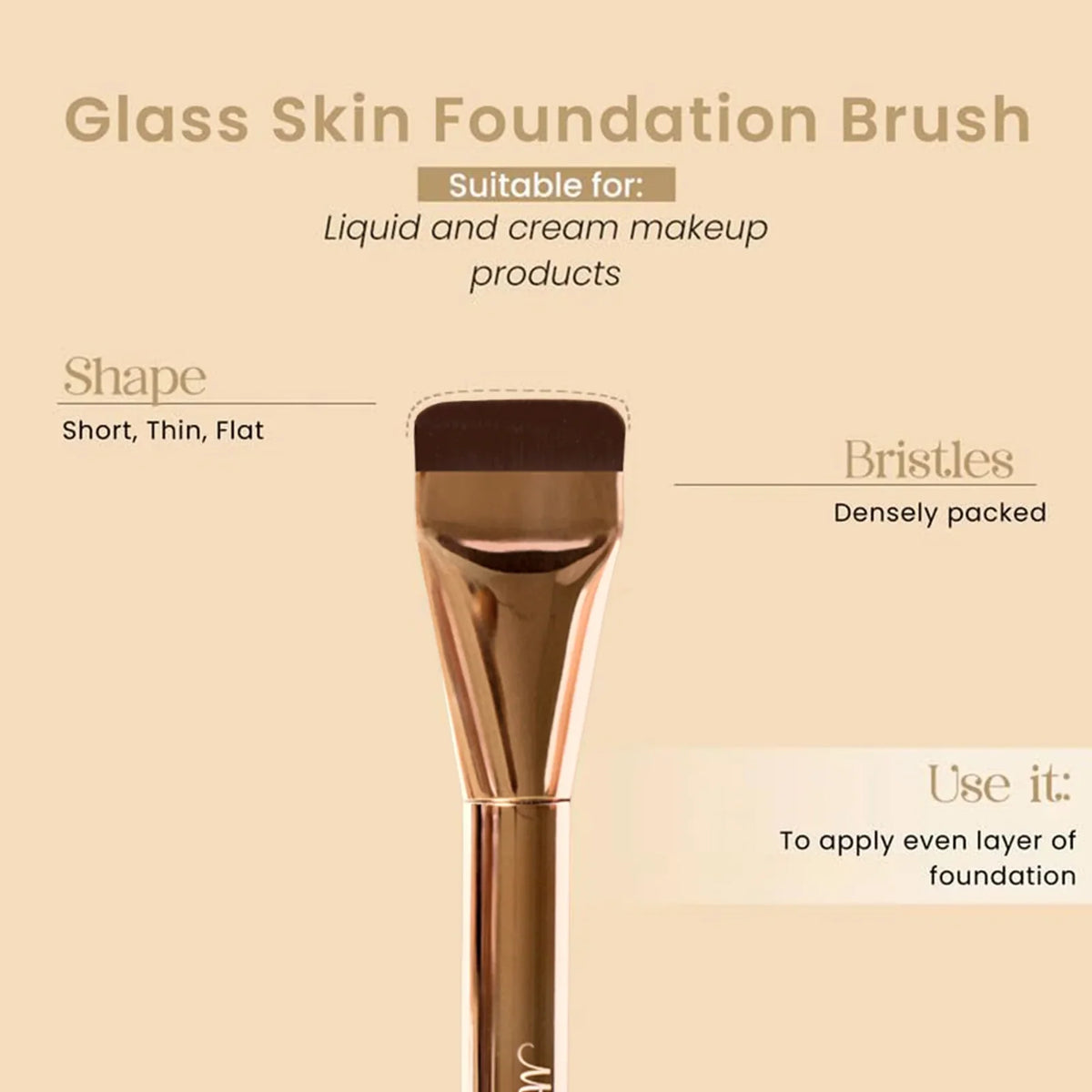 Milagro Beauty Glass Skin Foundation Brush