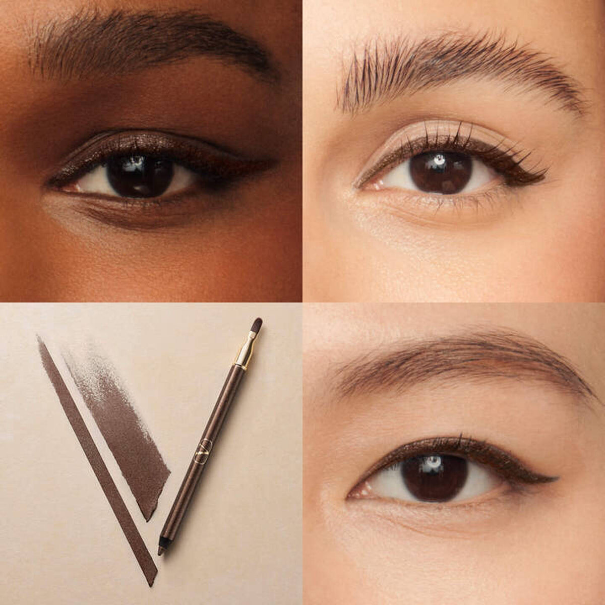VALENTINO Colorgraph Eyeliner & Blending Brush 1.2g BROWN FONDANT