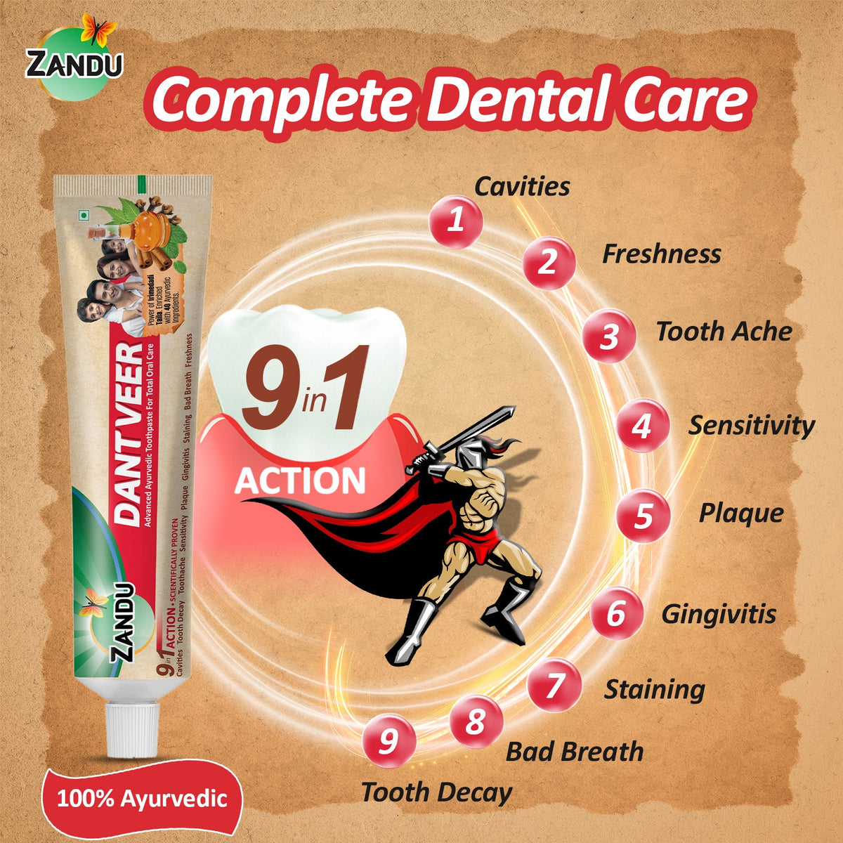 Zandu-O Oil Pulling Toothpaste with Irimedadi Taila 200g