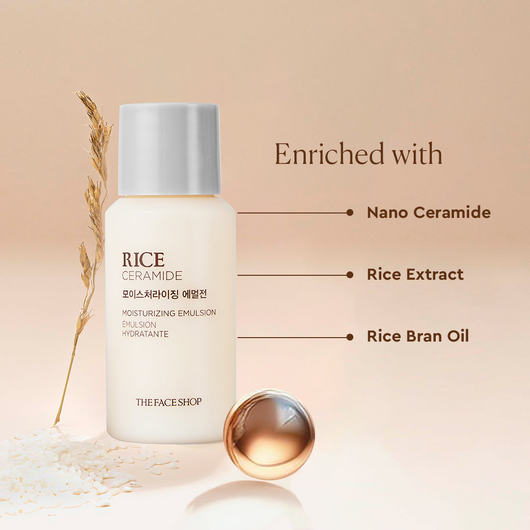 Affiliate Ceramide & Rice Moisturizing Emulsion Mini For Barrier Repair with Korean Rice (34ml)