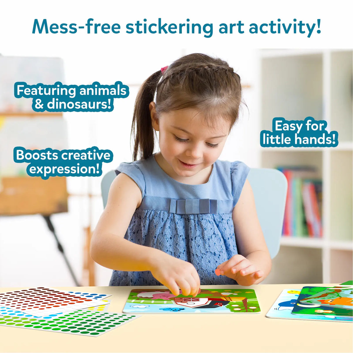Skillmatics Dot it! - Animals & Dinosaurs Combo | No mess sticker art (ages 3-7)