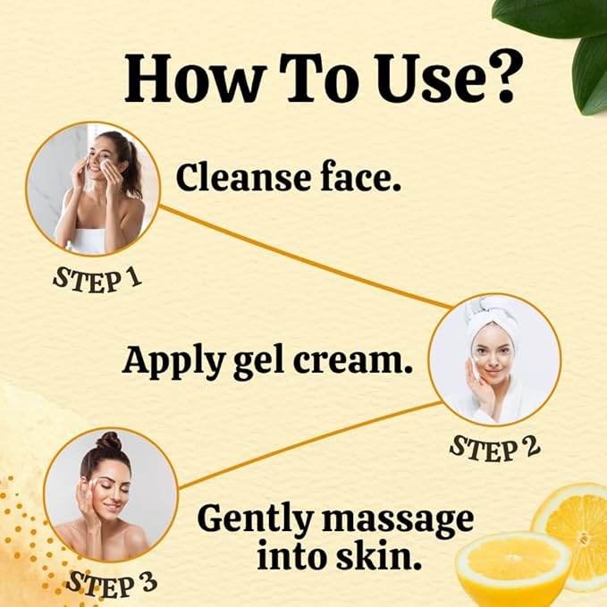 Riyo Herbs Vitamin-C Gel Moisturizer With Vit-E, Rosehip Oil & Lemon Peel Extracts For Fights Pigmentation, Skin Damage & Makes Skin Even Tone, Fast Absorbing G