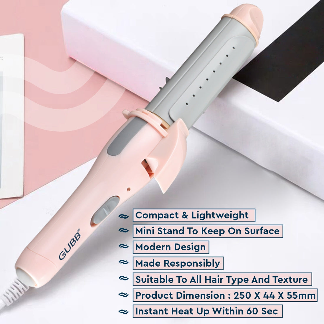 Groom Town Pvt. Pvt. 2 In 1 Hair Curler & Straightener (GB-007)
