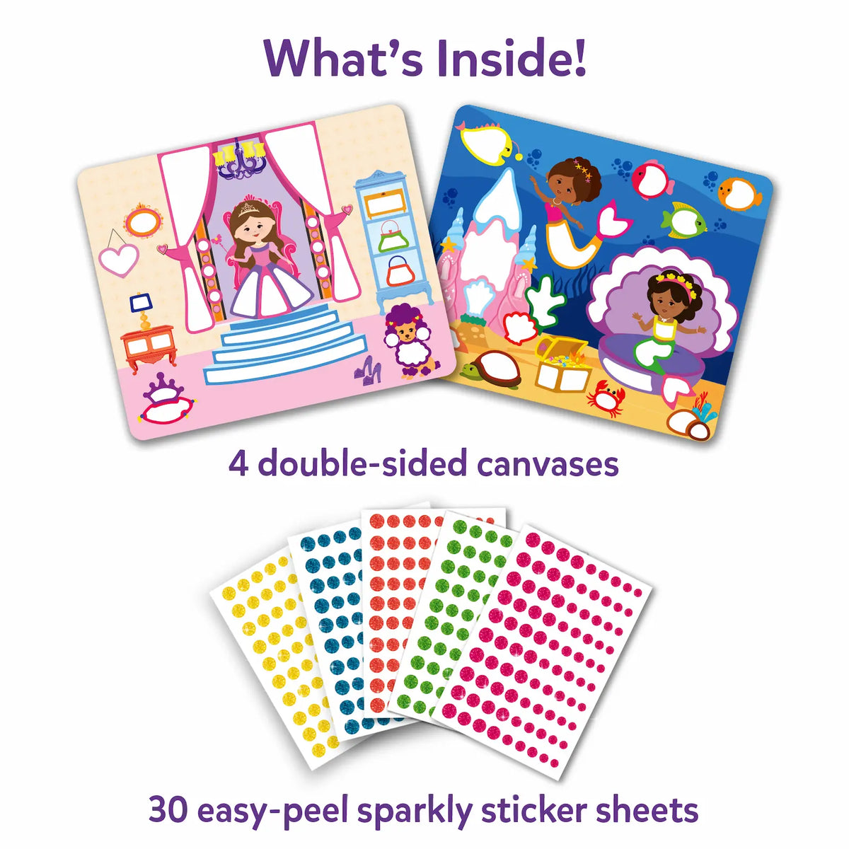 Skillmatics Dot it! Sparkle Edition - Unicorns & Princesses | No mess sticker art (ages 3-7)