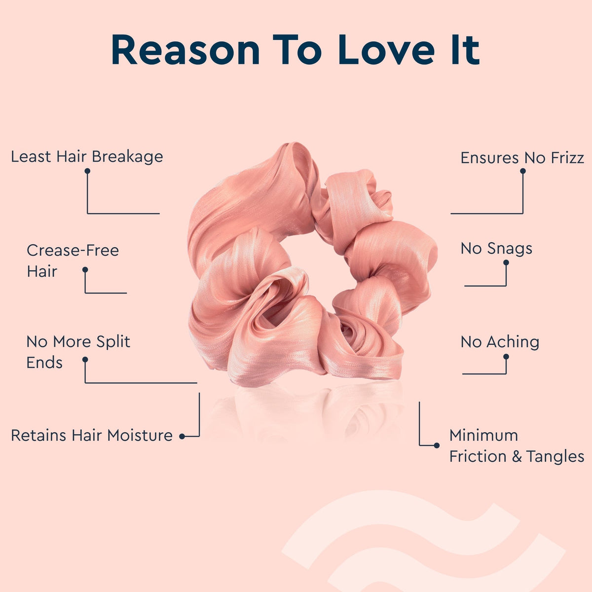 Groom Town PVT. LTD Dark Pink Satin Scrunchie