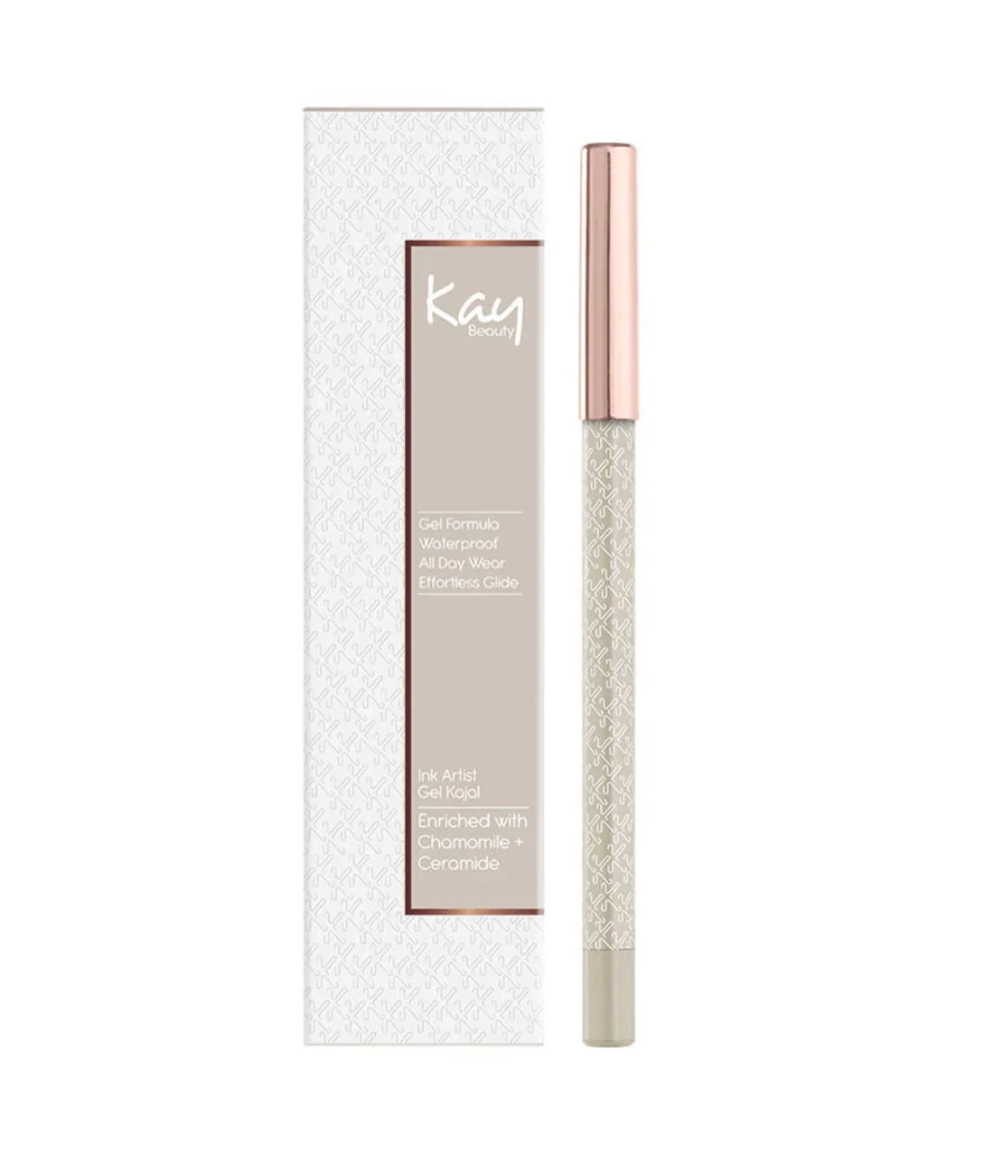 Kay Beauty Gel Formula Waterproof All Day Wear Effortless Glide Ink Artist Gel Kajal 1.2gm Rose Gold