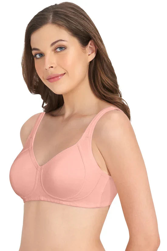 AMANTE-BRA10421 Cool Contour Non-Padded Bra with Aloe Finish 32B / BLACK