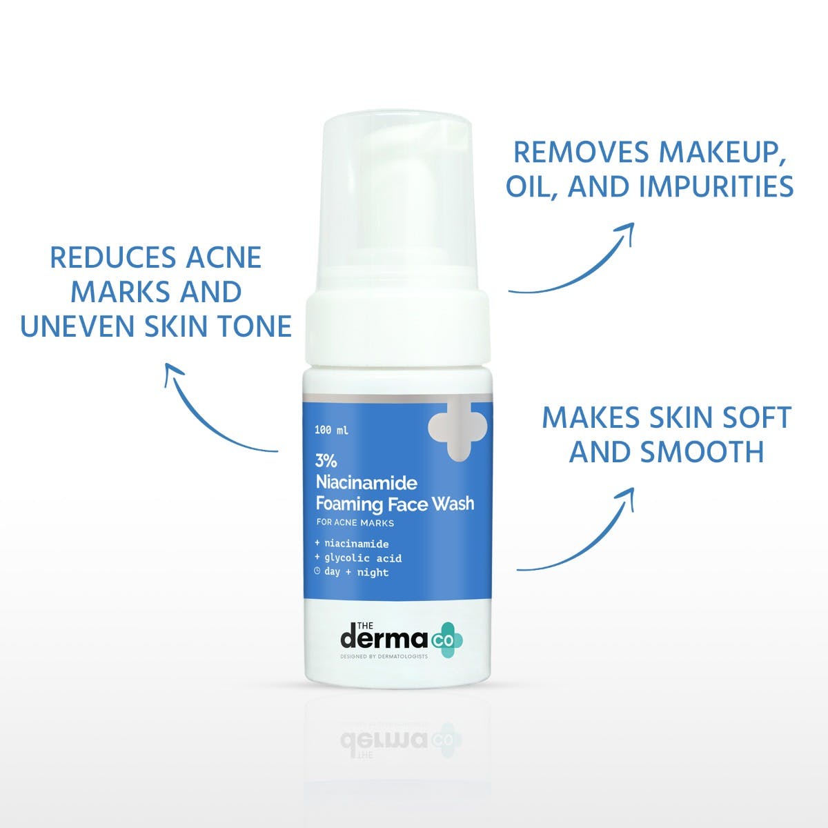The Derma - 3% Niacinamide Foaming Daily Face Wash (100mL)