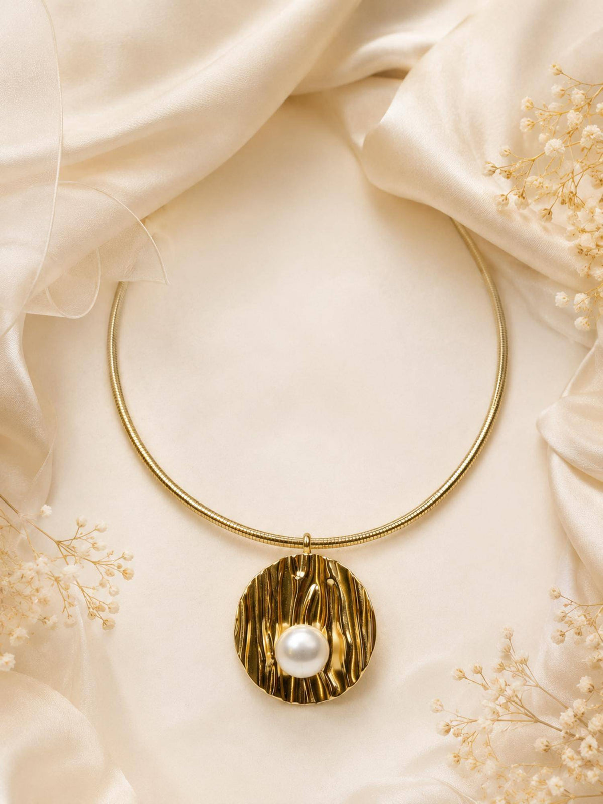 AANURA Aurelia Gold Pearl Necklace