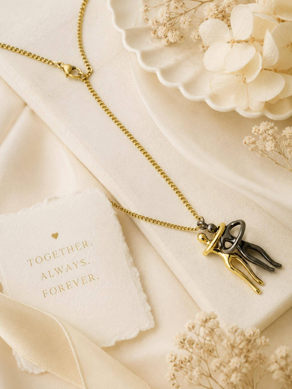 AANURA 18K Gold Plated Anti Tarnish Waterproof Hand Necklace