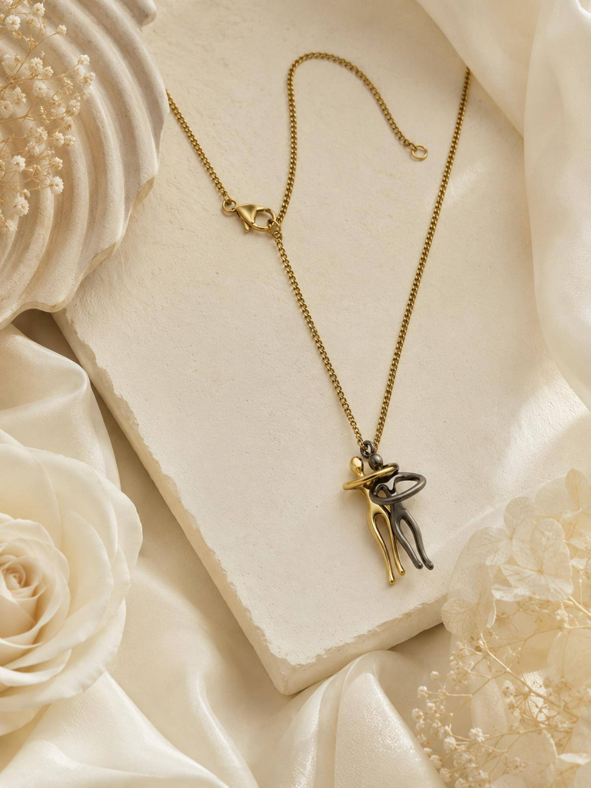 AANURA 18K Gold Plated Anti Tarnish Waterproof Hand Necklace