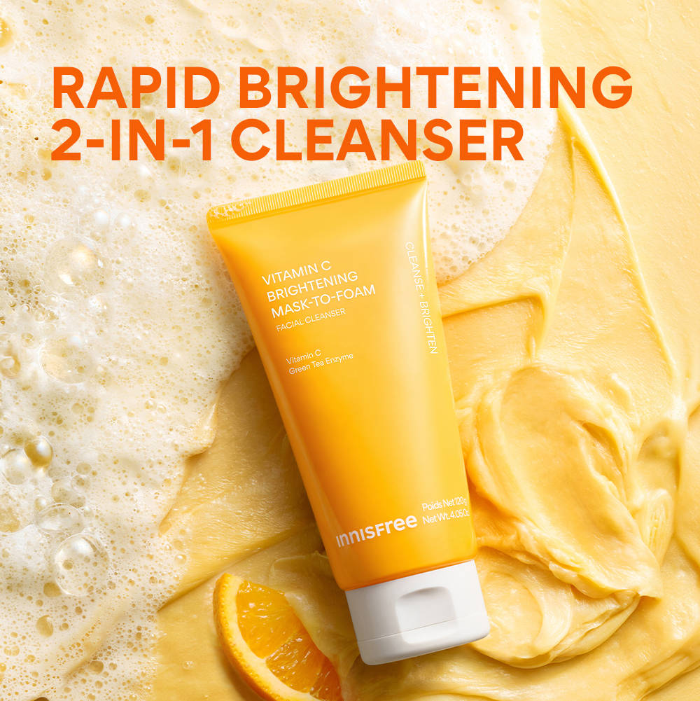 Innisfree Vitamin C Mask-to-Foam Cleanser - Brightening Cream-to-Foam Cleanser