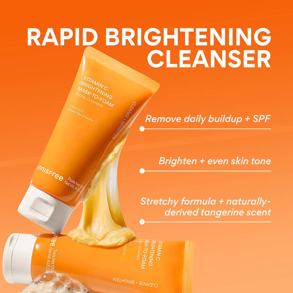 Innisfree Vitamin C Mask-to-Foam Cleanser - Brightening Cream-to-Foam Cleanser