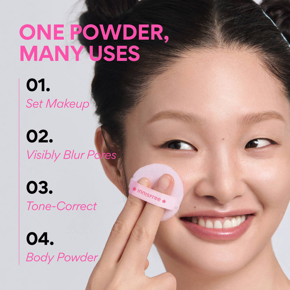 Innisfree No-Sebum Cherry Blossom Oil-Control, Matte, Pore-Blurring Shimmer Powder