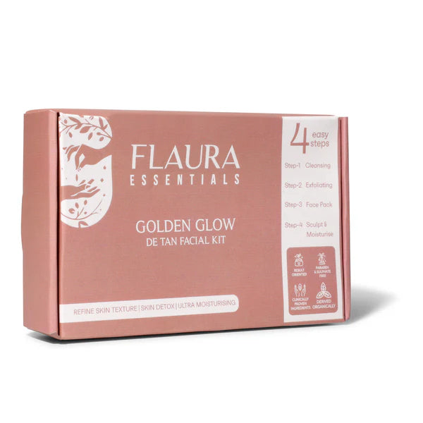 Flaura – Essentials Golden Glow De tan Facial Kit (12.79gm)