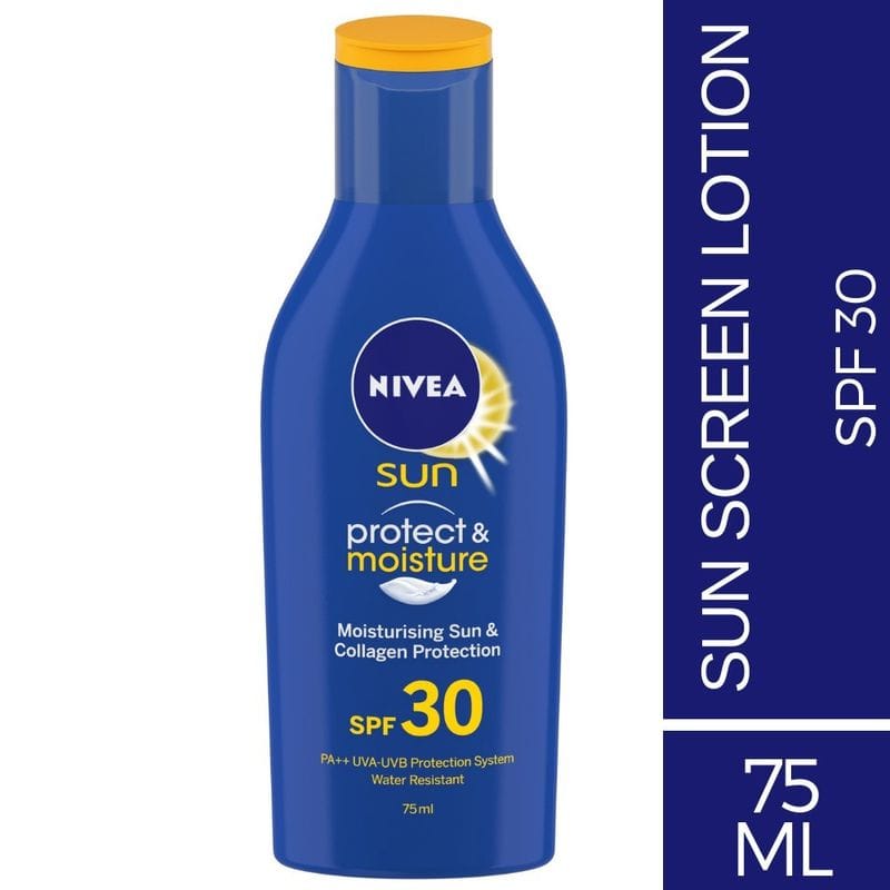 NIVEA Sun Lotion, SPF 30, with UVA & UVB Protection, Water Resistant Sunscreen for Men & Women