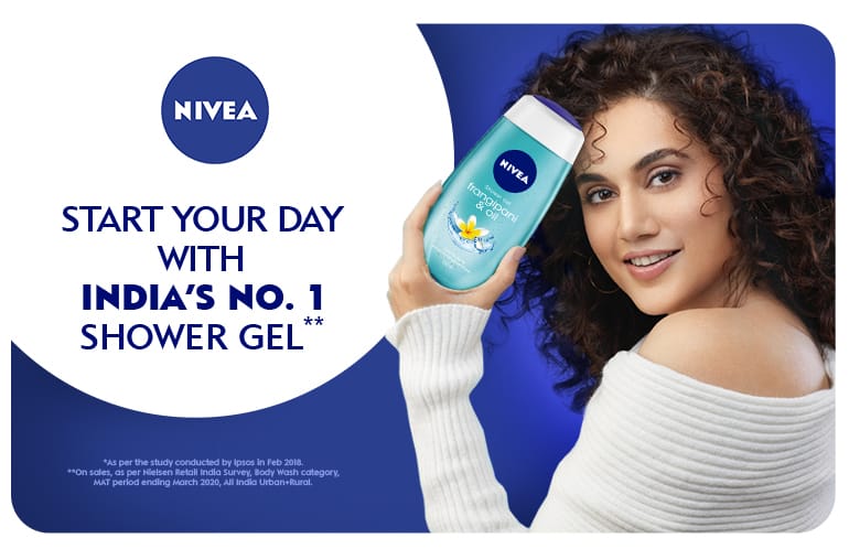 NIVEA - Body Wash, Frangipani & Oil Shower Gel, Pampering Care & Refreshing Scent of Frangipani Flower (250ML)