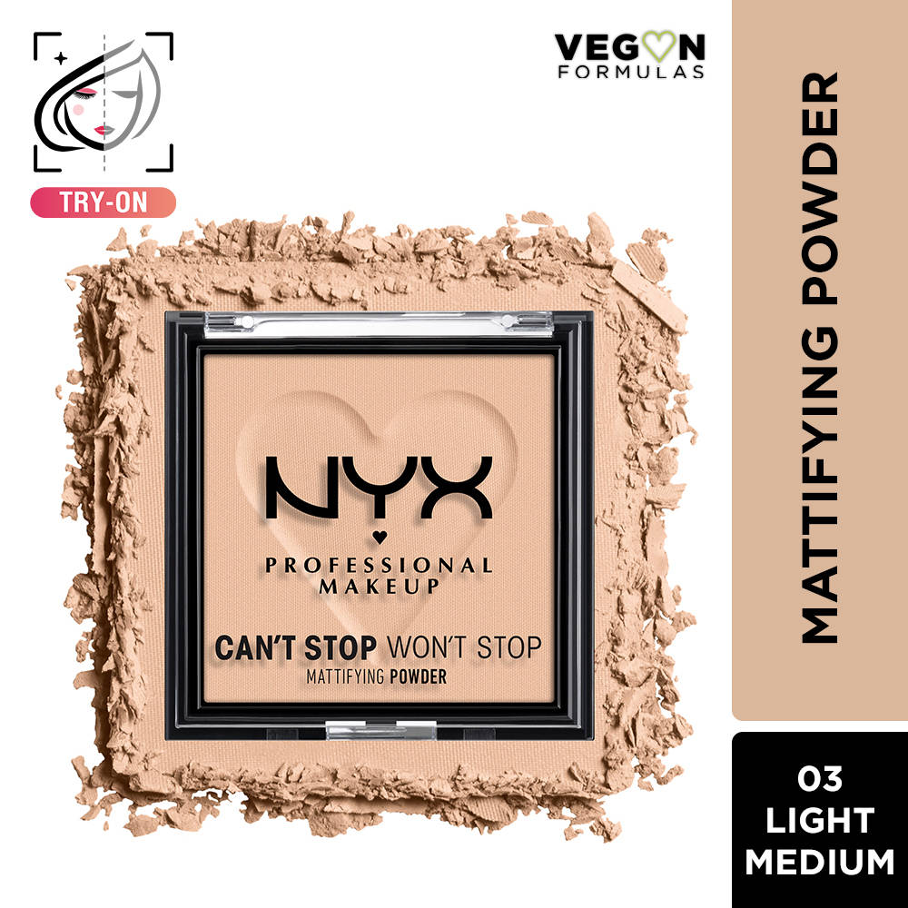 NYX Professional Makeup Can't Stop Won't Stop Mattifying Powder - Light Medium (6 g)
