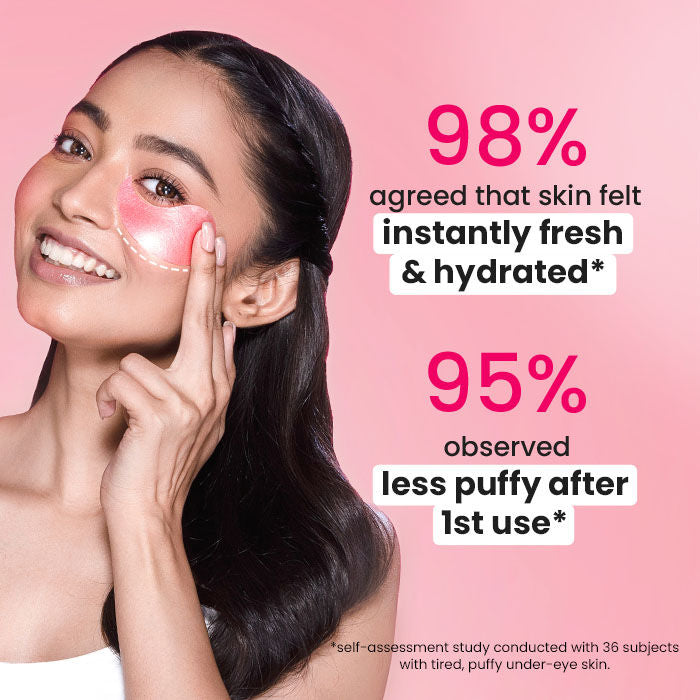 Dot & Key Watermelon Cooling Hydrogel Eye Patches, With Hyaluronic & Niacinamide, Depuffs & Cools (60 patches)