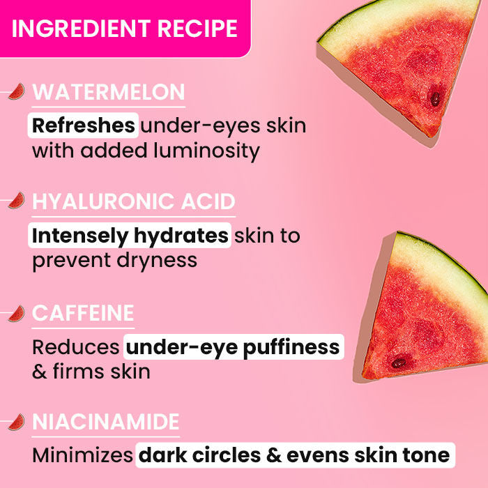Dot & Key Watermelon Cooling Hydrogel Eye Patches, With Hyaluronic & Niacinamide, Depuffs & Cools (60 patches)