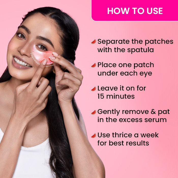 Dot & Key Watermelon Cooling Hydrogel Eye Patches, With Hyaluronic & Niacinamide, Depuffs & Cools (60 patches)