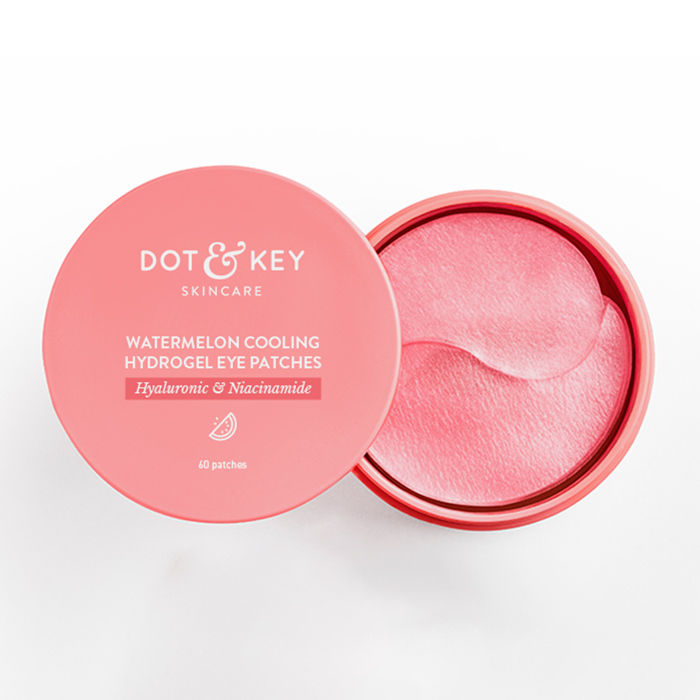 Dot & Key Watermelon Cooling Hydrogel Eye Patches, With Hyaluronic & Niacinamide, Depuffs & Cools (60 patches)