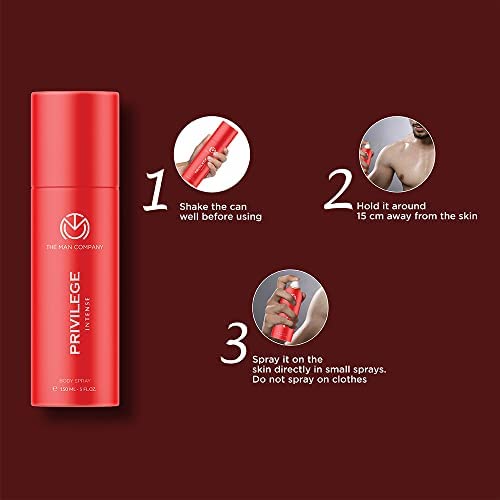 The Man Company Privilege Intense Deodorant for Men| Premium Body Spray | Long-Lasting Fragrance | Perfect Deo For Everyday Use | Gift for Husband, Boyfriend -