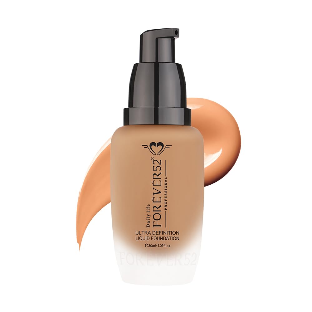 Daily Life Forever52 Ultra Definition Liquid Foundation|24H Wear, Medium to Full Coverage, Pore-Minimizing&Mattifying, Long Lasting, Anti-Aging, Satin Finish| All skin types - Chestnut (FLF016) 30ml