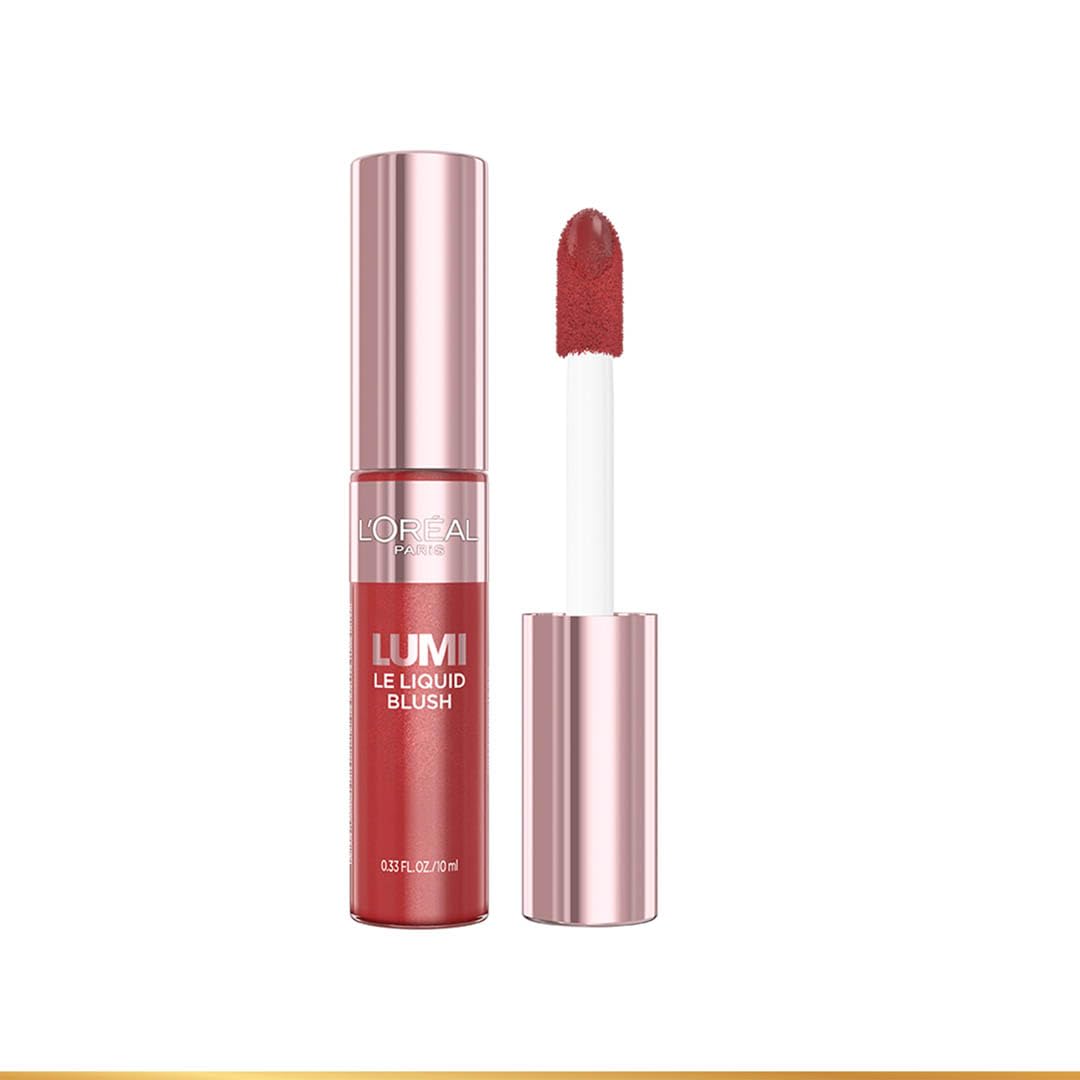 L'Oreal Paris Lumi Le Liquid Glowy Blush, 635 Worth It Medium Blush Rouge Paris