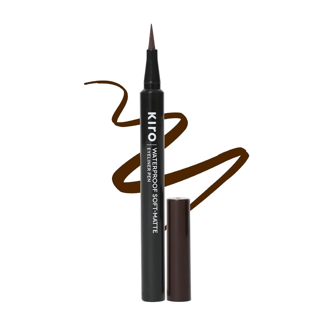 Kiro Waterproof Soft-Matte Eyeliner Pen - Mocha Brown, 1.1 ml | Smudgeproof, Matte, Vegan, No Parabens, Liquid Eye Pen | 24 Hour Stay On, Non-Toxic