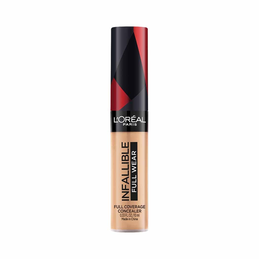L'Oreal Paris Infallible Full Coverage Concealer, High Cover, Longwear, Waterproof Formula, For Undereye Circles and Blemishes, For Highlighting and Contouring, Shade: 312, 10g