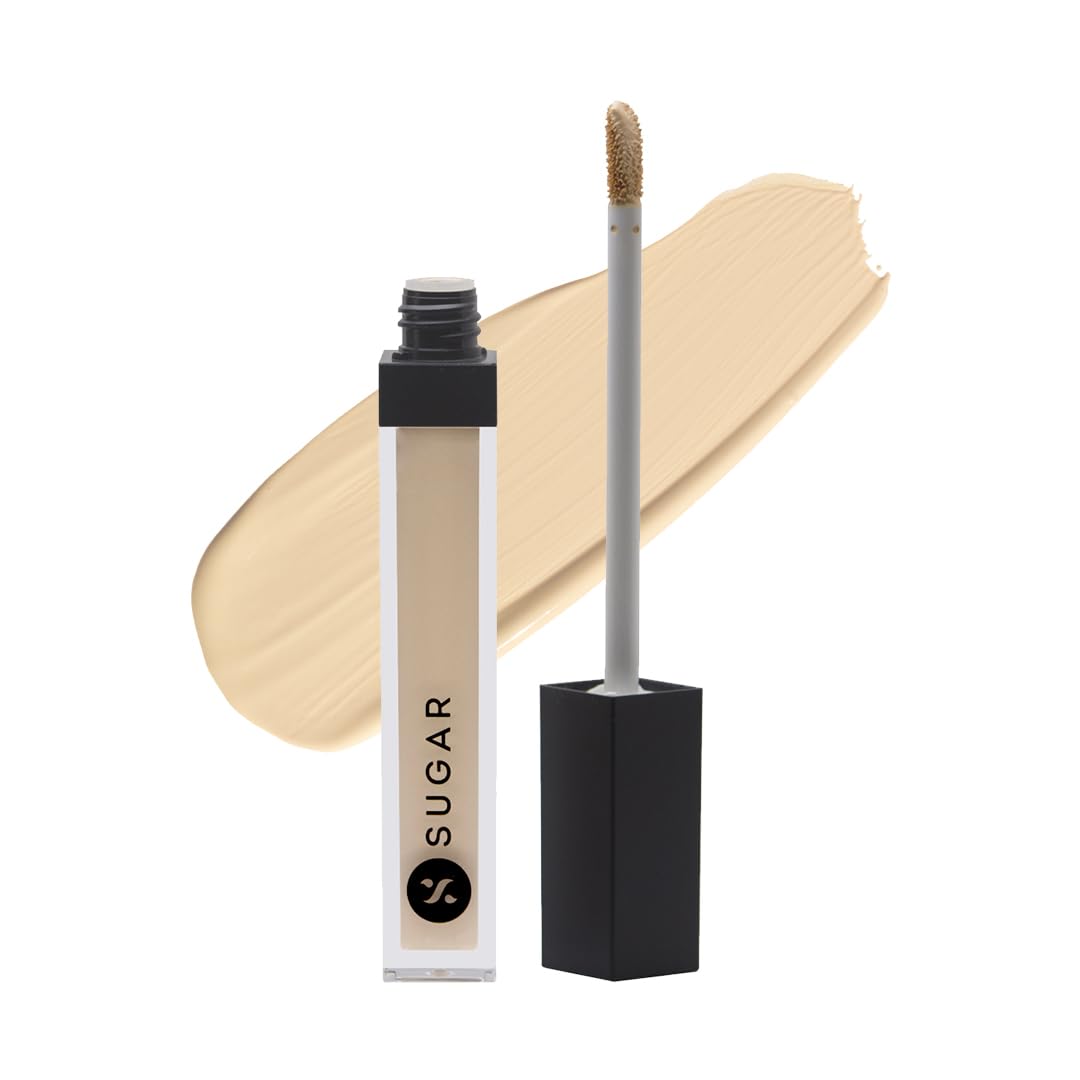 SUGAR Cosmetics Magic Wand Full Coverage Concealer | Matte | Waterproof | All Skin Types | Lasts Upto 8 Hrs | 8.4gm - 07 Vanilla (Latte Fair, Golden Undertone)