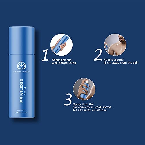 The Man Company Deodorant For Men - Privilege Active | Premium Fragrance | Long-lasting Freshness | Protects Against Body Odour | Keeps You Active - For Men (15