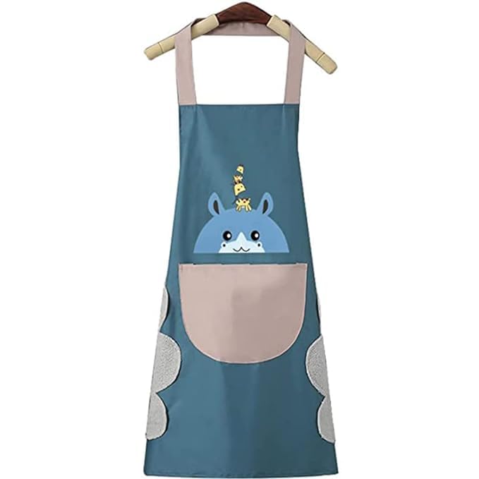 ATHA Cooking Apron | Adjustable Waterproof Chef Apron with Pocket | Adjustable Neck Belt Cooking Restaurant Chef Apron (Multicolor)