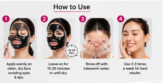 Charcoal Black Peel Off Mask for Men & Women | Removes Blackheads and Whiteheads | Active Cooling Effect | Deep Skin Purifying Cleansing (130 gm)