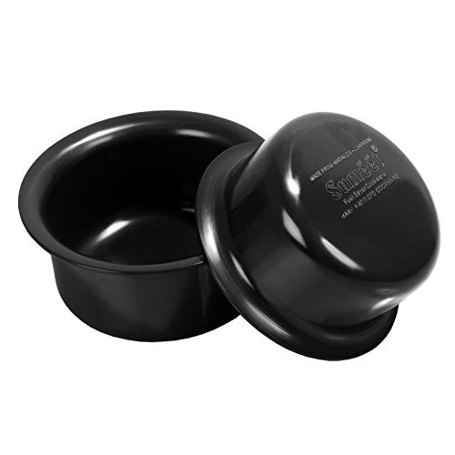 Sumeet 3mm Hard Aluminium Anodized Nonstick Tope (Pot) set of 2pc (No.9 - No. 10) (500Ml - 1Ltr.) | Black