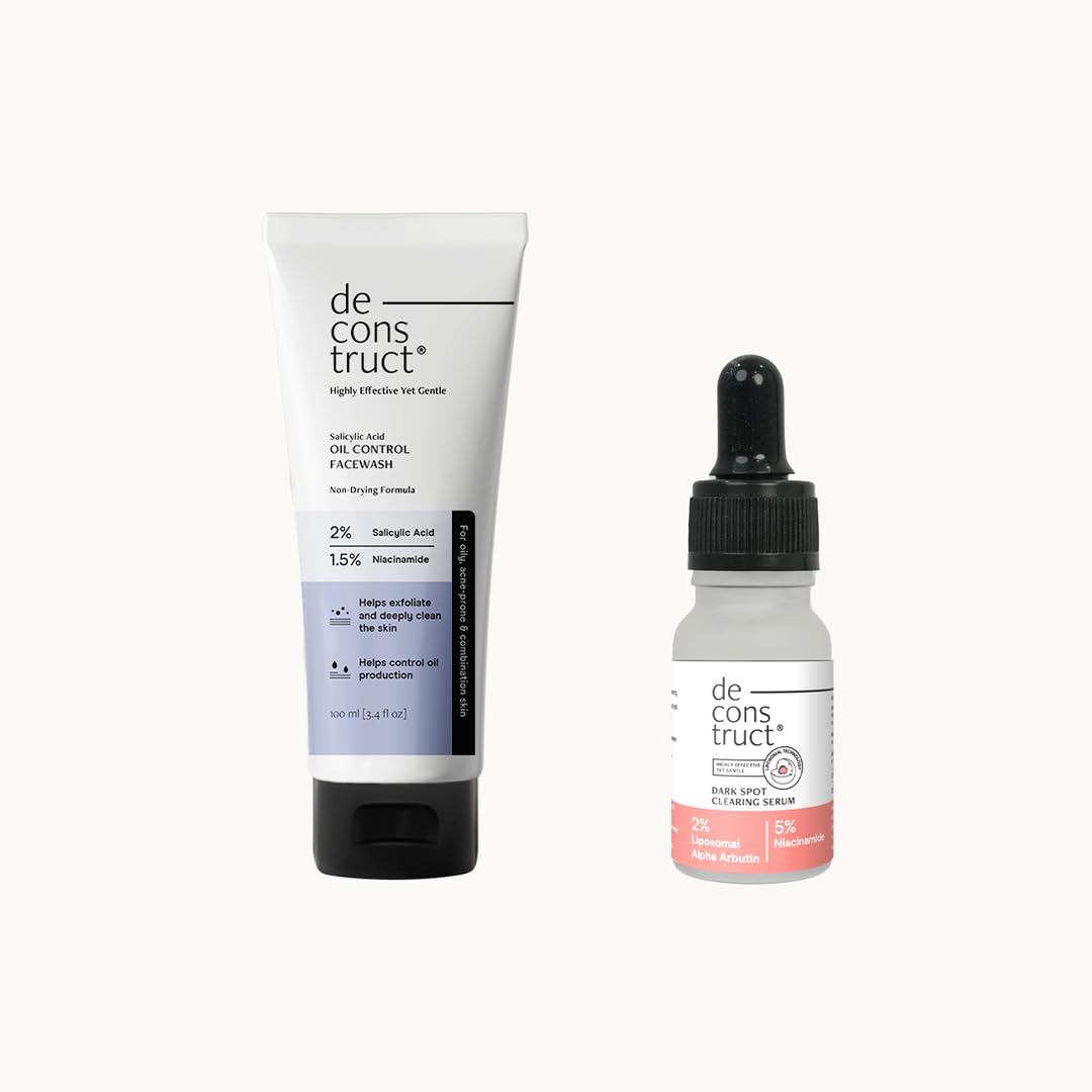 Deconstruct Clear & Even Combo: Oil Control Face Wash & Clearing Serum
