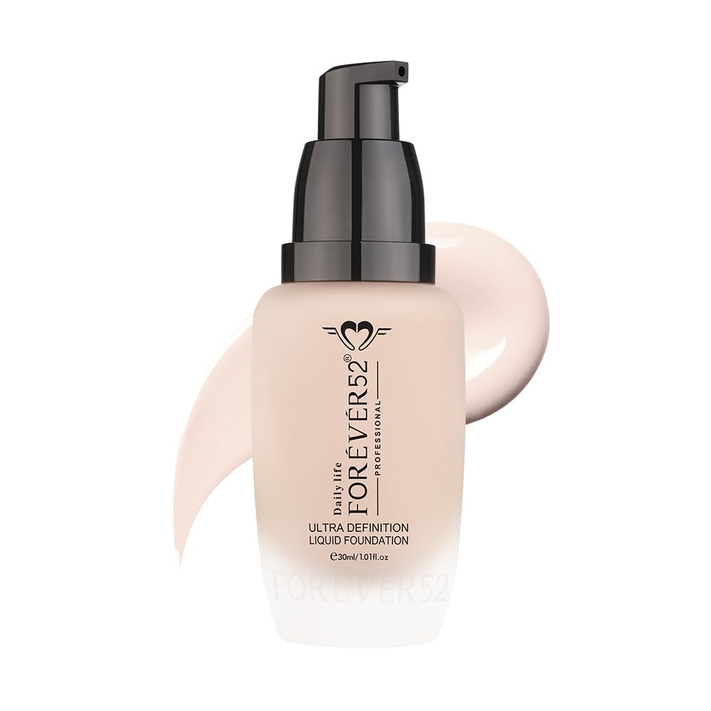 Daily Life Forever52 Ultra Definition Liquid Foundation|24H Wear, Medium to Full Coverage, Pore-Minimizing & Mattifying, Long Lasting, Anti-Aging, Satin Finish| All skin type - Cream Pie (FLF009) 30ml