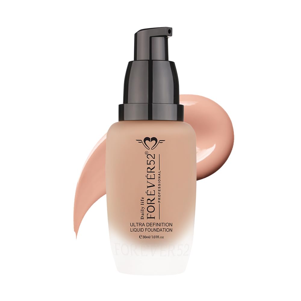 Daily Life Forever52 Ultra Definition Liquid Foundation|24H Wear, Medium to Full Coverage, Long Lasting, Anti-Aging, Satin Finish| All skin types - Chocolate Mousse (FLF008) 30ml