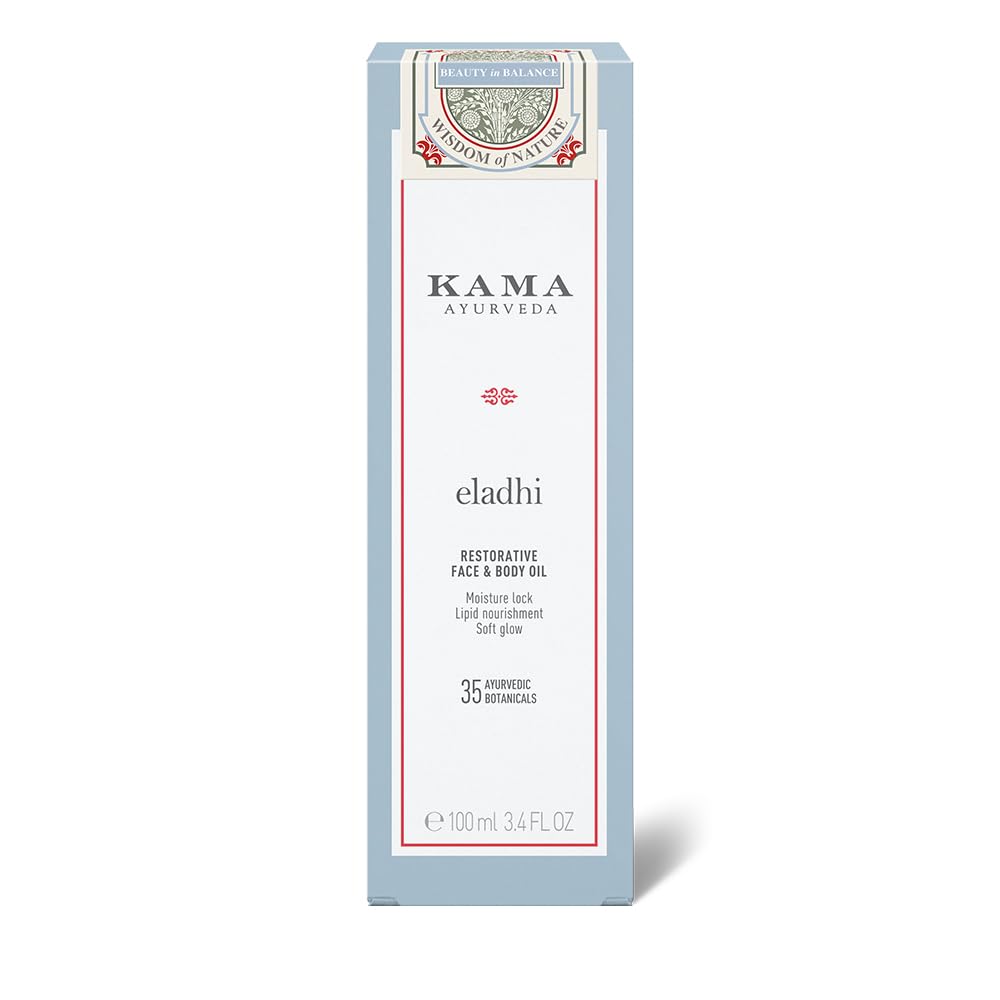 Kama Ayurveda Eladhi Restorative Face & Body Oil - After Bath Oil - For Smooth Skin 100ml 100 ml (Pack of 1)