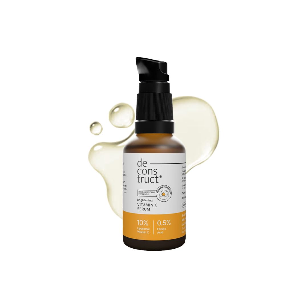 Deconstruct 10% Vitamin C Serum for Brightening| Powered by Liposomal Technology for Visible Glowing Skin|Targets Dull & Uneven Skin Tone |For Oily Skin| Co-Created With Dermatologists| Non-Irritating | 30ML
