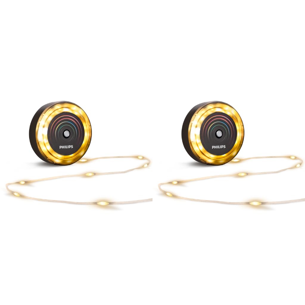 PHILIPS GleamString Premium Rechargeable LED String Lights 8M Reel | Multicolor & Warm White | Flashlight Mode | Type-C Charging | 8Hr Backup | Indoor Outdoor U