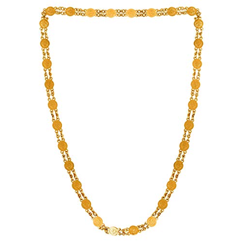 Gold Plated Lakshmi Temple Necklace Set for Women - Handcrafted Indian Jewelry