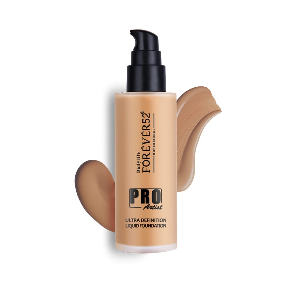 Forever52 Daily Life Pro Artist Ultra Definition Liquid Foundation For Normal Skin-60Ml(Brownie-12,Dark Skin Tone)Matte & Poreless Long-Lasting Full Coverage Foundation For Women