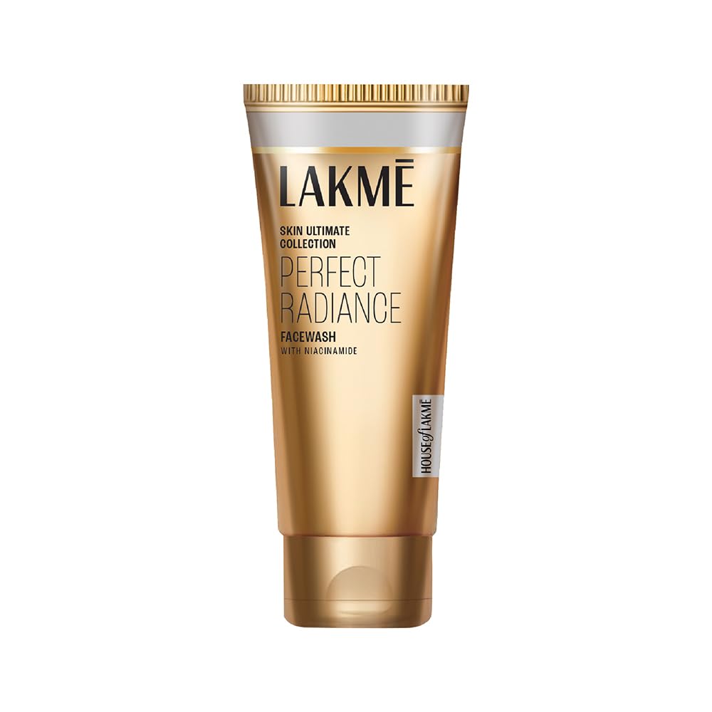 Lakme Perfect Radiance Brightening Facewash with 98% Pure Niacinamide Complex | For Glowing Skin with Glycerin | Known to Reduce Pigmentation | 100gm