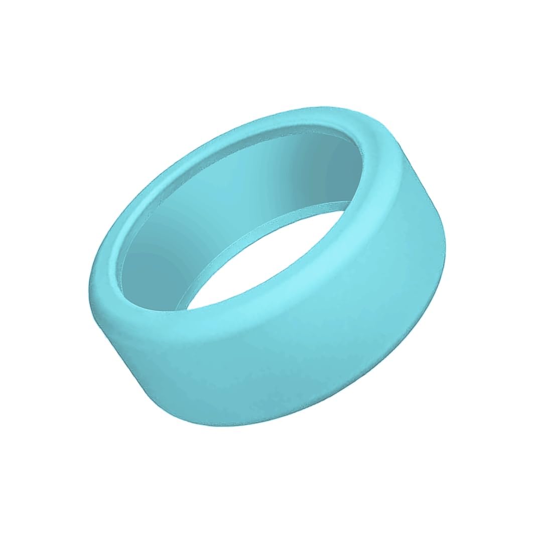 OJOS Silicone Ring Cover Compatible with Oura Ring Gen 3/ Gabit Ring, Round Ring Case Elastic Ring Protection Smart Ring Protector Sleeve Accessories (Cyan, Sma